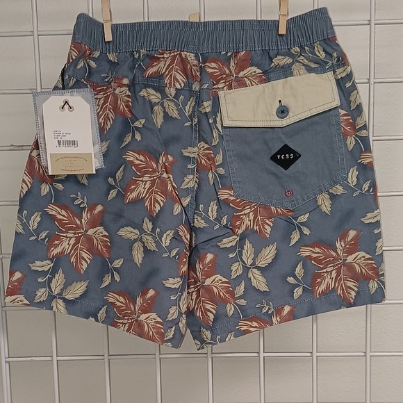 Critical Slide Society Men's Beach Shorts- Bunker 16" Trunk - Ocean Liner - Picture 2 of 4